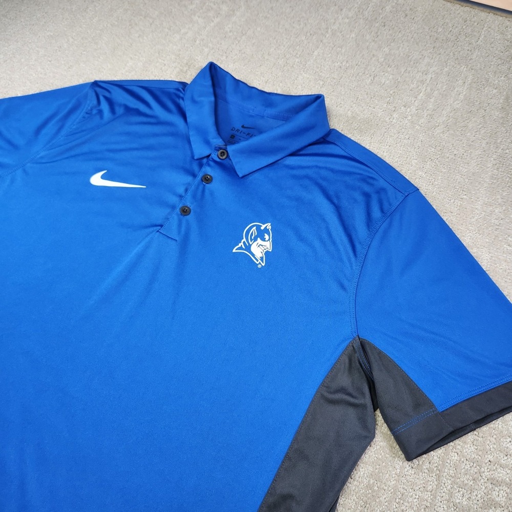 Duke Blue Devils Shirt Men XL Nike Dri Fit Polo NCCA Quick Dry